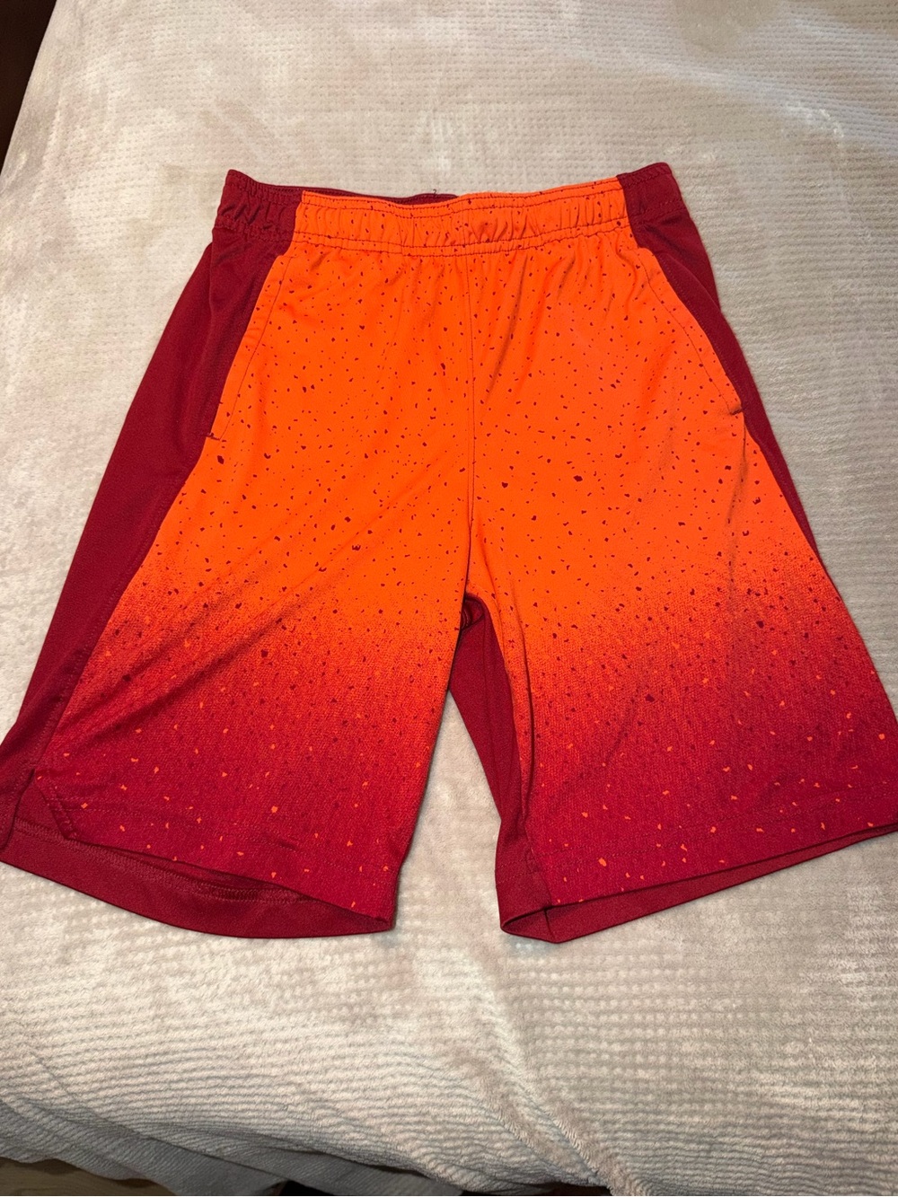 Old Navy Boy's Orange to Red Gradient Athletic Shorts Large 10-12